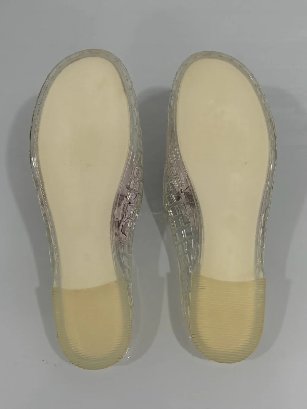 TORY BURCH MELLOW MARY JANE JELLY - CLEAR / SILVER - SZ - 9
